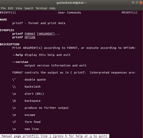 man printf|linux man printf.
